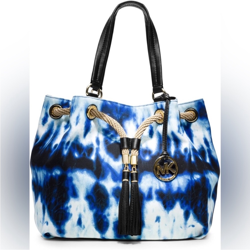 NWT Michael Kors Navy Tie-Dye Tote